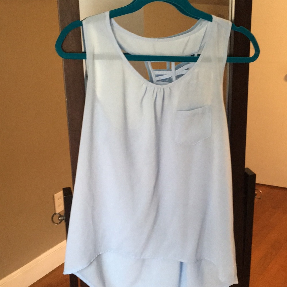 Baby blue top